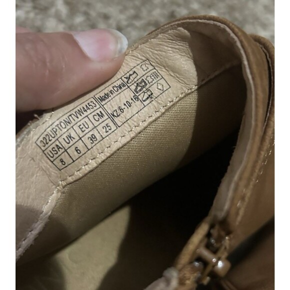 Vionic Ankle Boots Womens 8 Brown Upton Side Zip Almond Toe Casual Leather - Picture 9 of 10